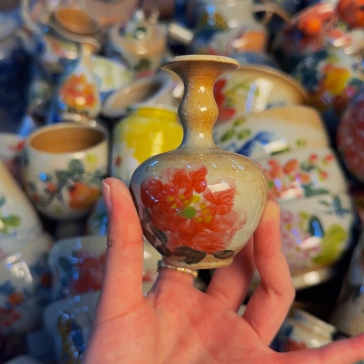 瓷片手工手绘细微不一样