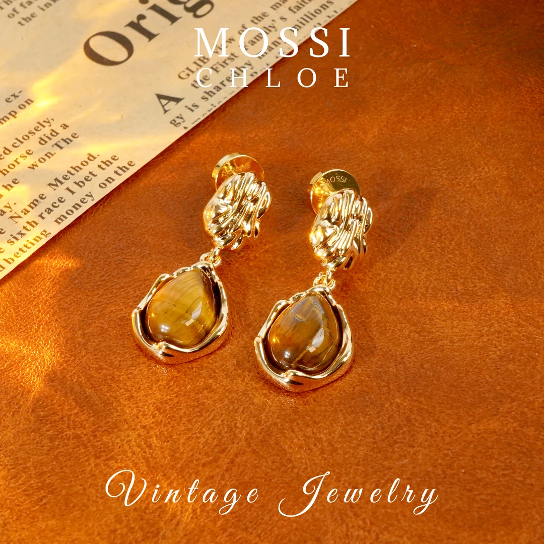 铜合金耳饰 C2095【摩卡慕斯】CHLOE MOSSI 限定 耳钉