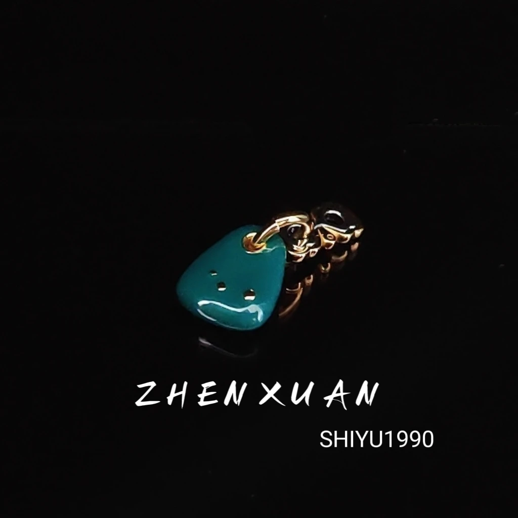 三点绿色侧挂加八字配饰一套