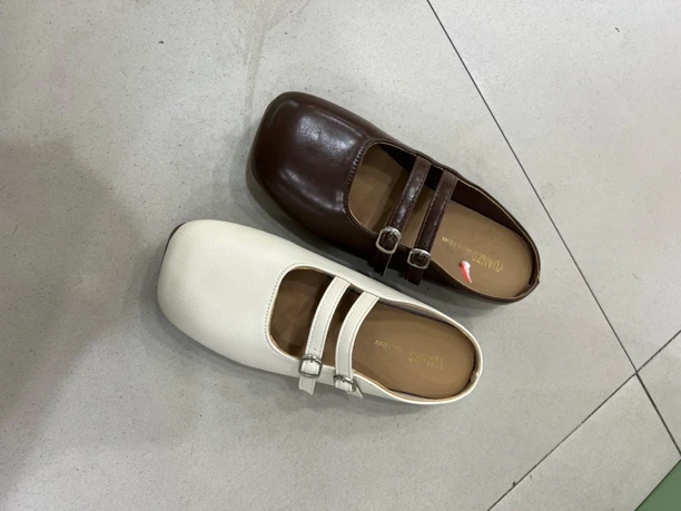 包头拖百搭低跟(1-3cm)包头纯色平底软底韩版圆头