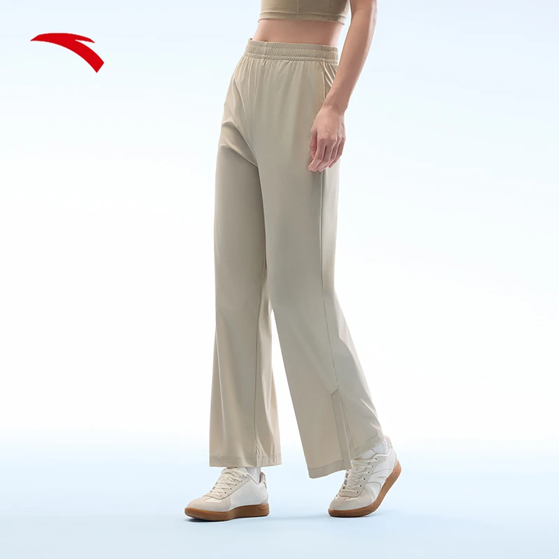 安踏灵动裤丨防晒冰丝裤开叉阔腿女士冰丝凉感速干秋款162527305