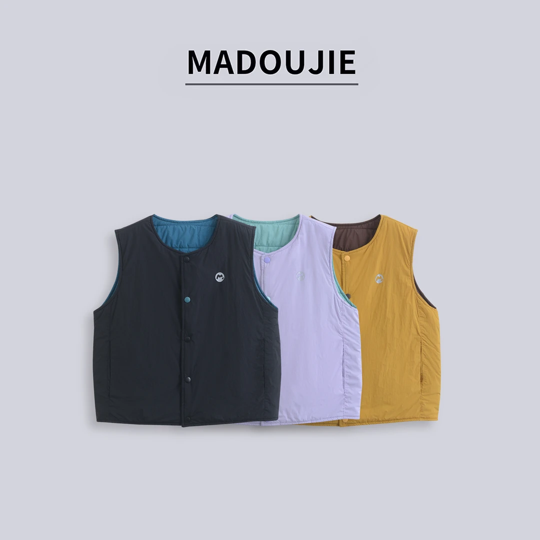 麻豆街【反正服】25新款童装常规中大童两穿坎肩棉马甲秋冬MD440