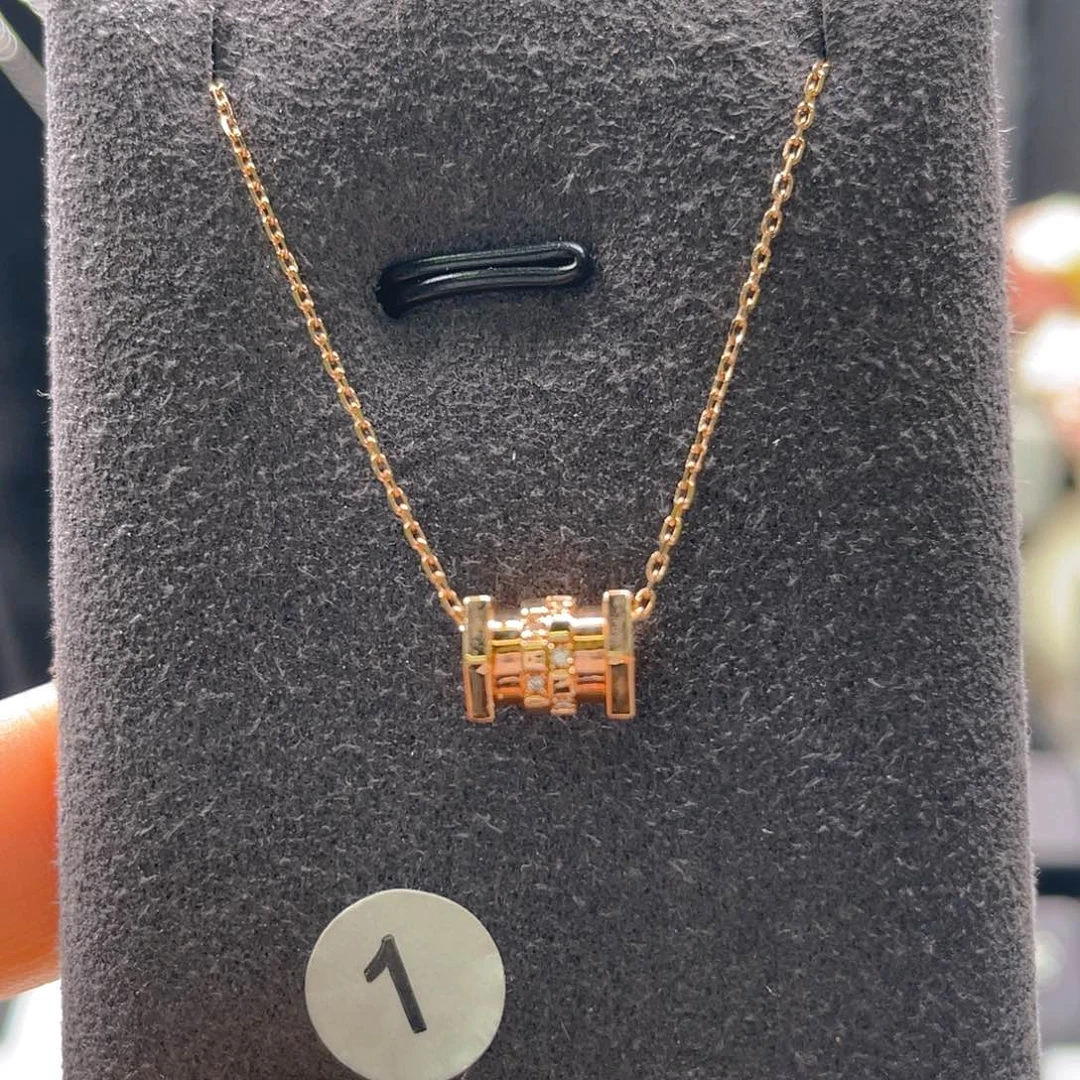 钻石项链18K金镶嵌套链