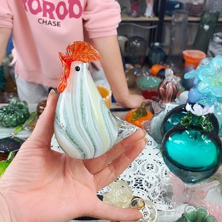 鸡 家悦琉璃工艺品不完美