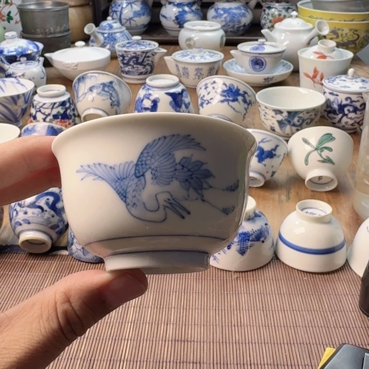 青花瓷器杯子茶具