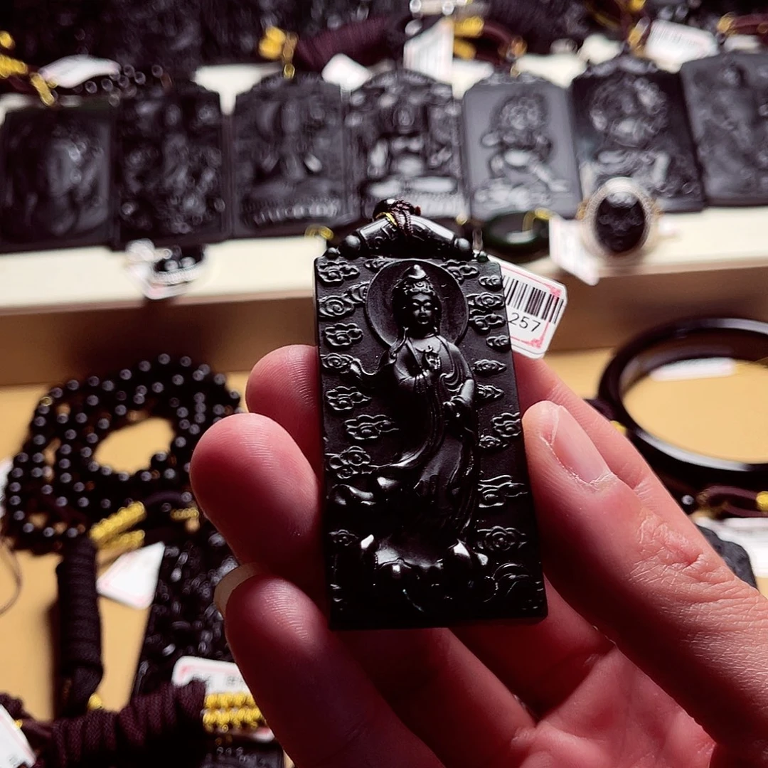 天然缅科a货 钢琴黑观音a257