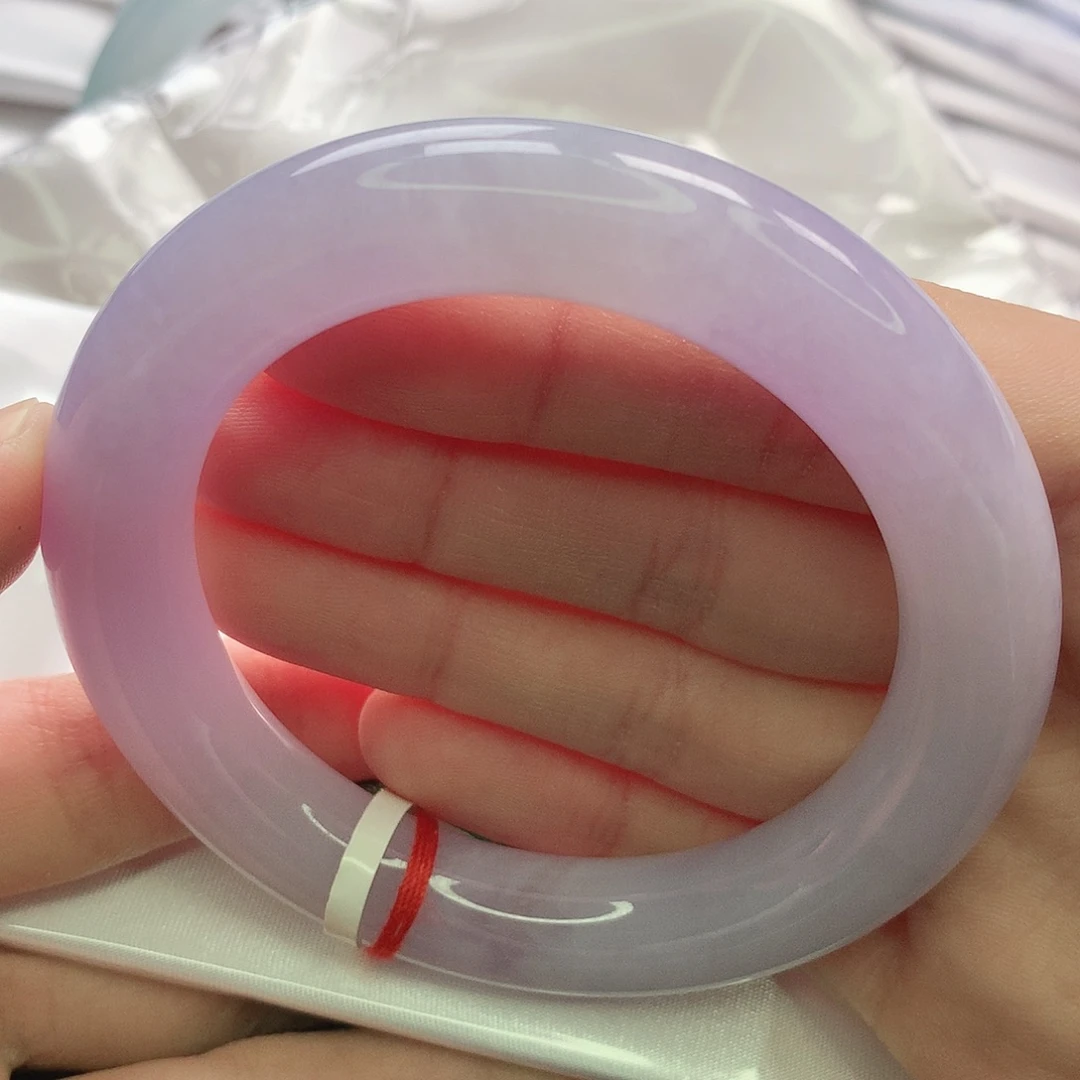 翡翠未镶嵌手镯缅甸5455胖圆