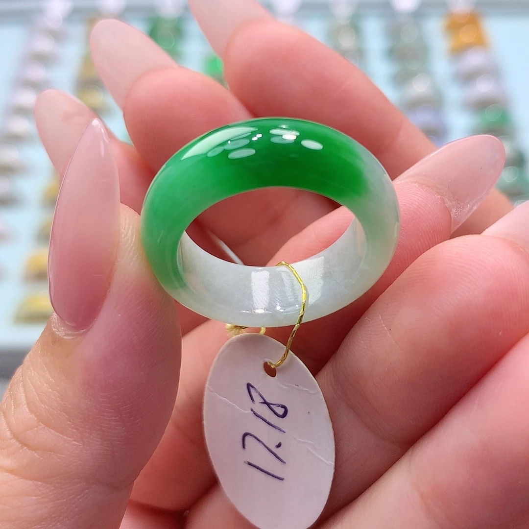 未镶嵌戒指翡翠1718圈