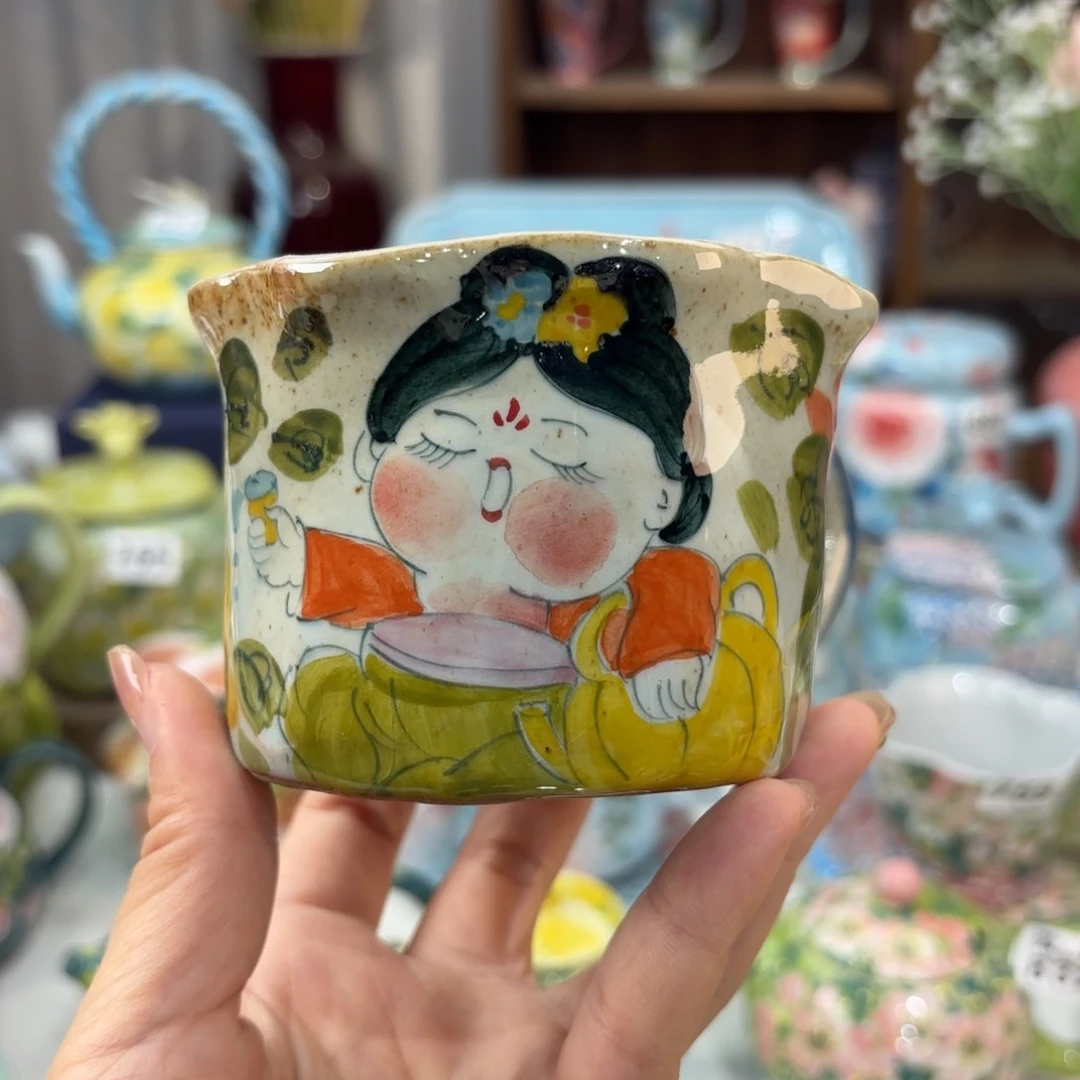 瓷片景德镇手绘高温釉下彩陶瓷茶具