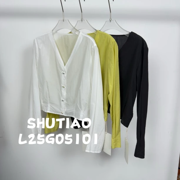 【SHUTIAO】2025夏季：新款小众设计款衬衫L25G05101