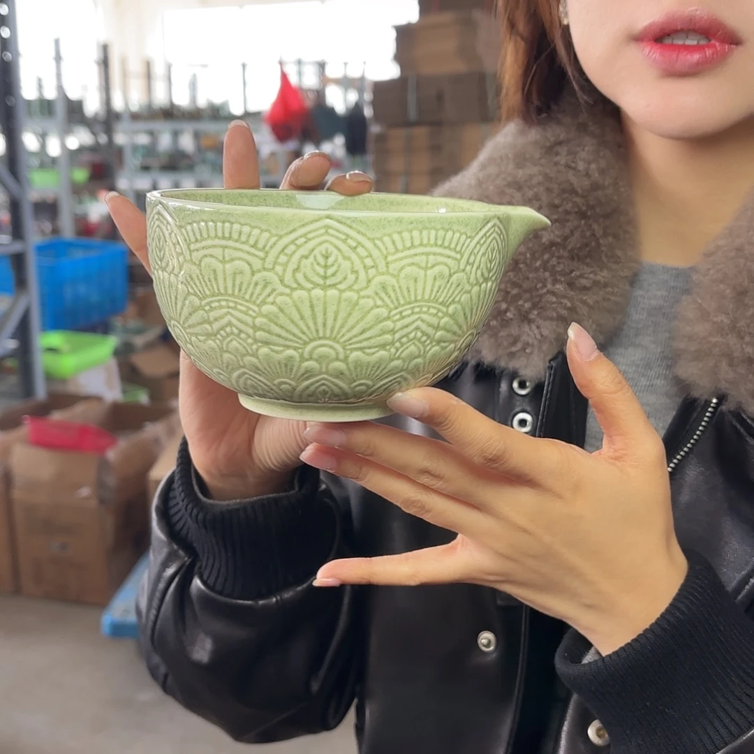 龙泉云间青瓷小米茶器
