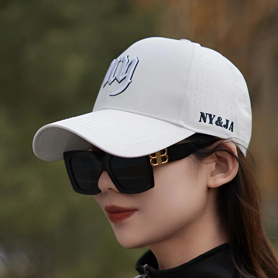 夏天遮阳防晒帽子户外速干打孔棒球帽男女士显脸小透气鸭舌帽