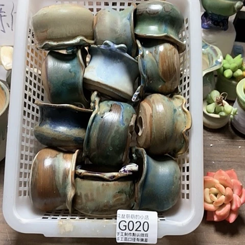 紫砂花盆020微瑕品口径5到5.5左右