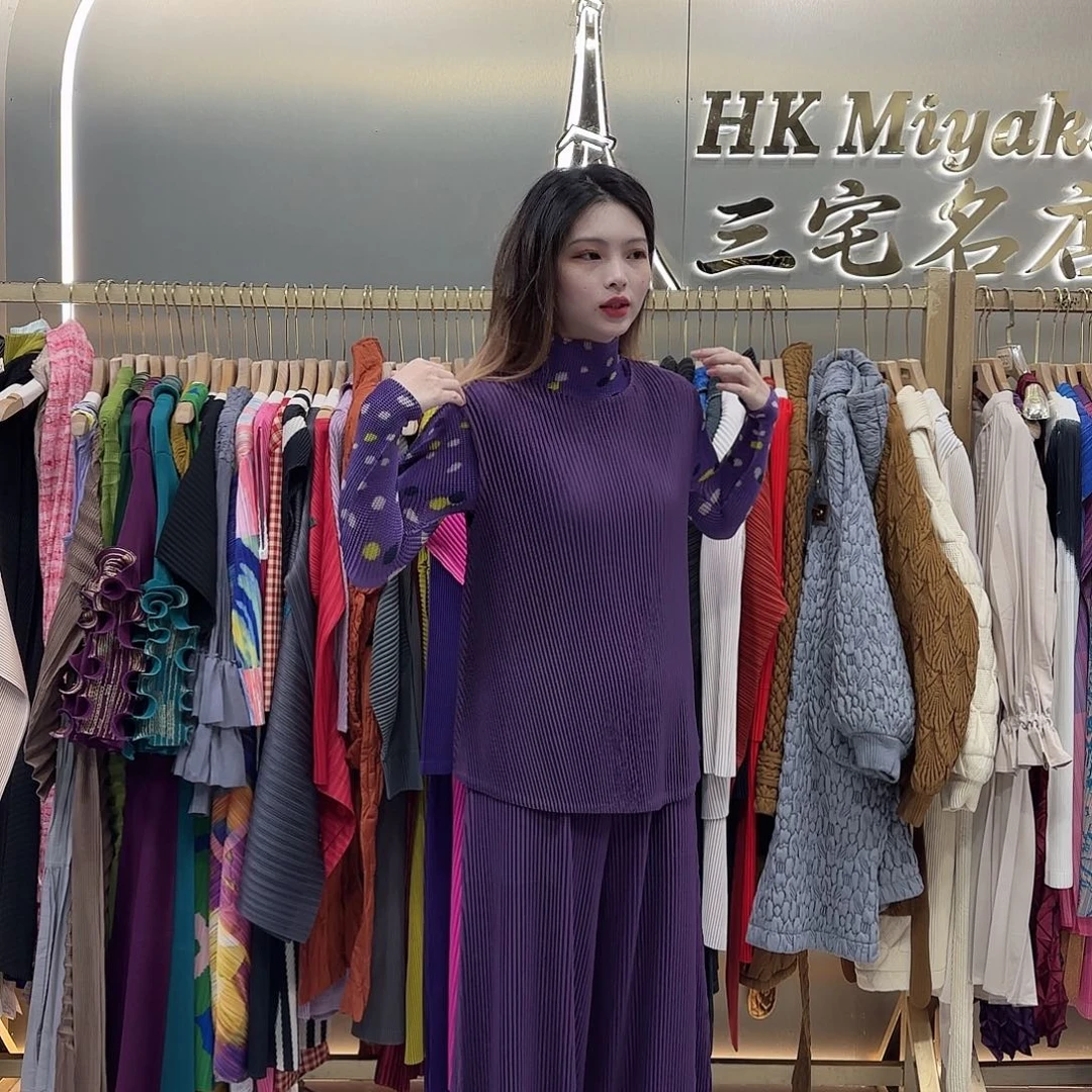 套头款紫色粗牙签背心