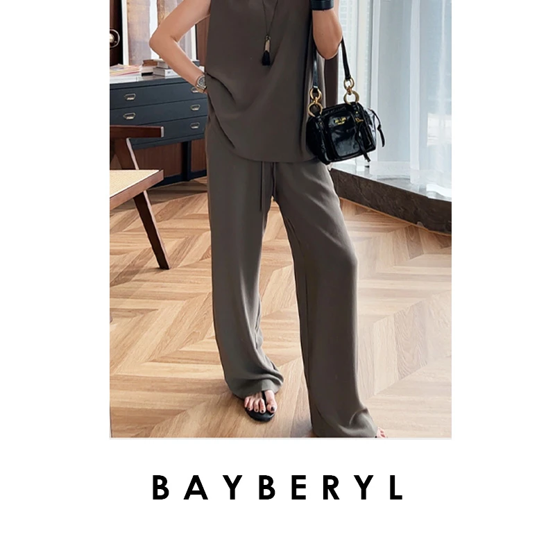 BAYBERYL老贝风行套*裤子松紧透气凉爽百搭休闲裤NCY5E0606-5/10