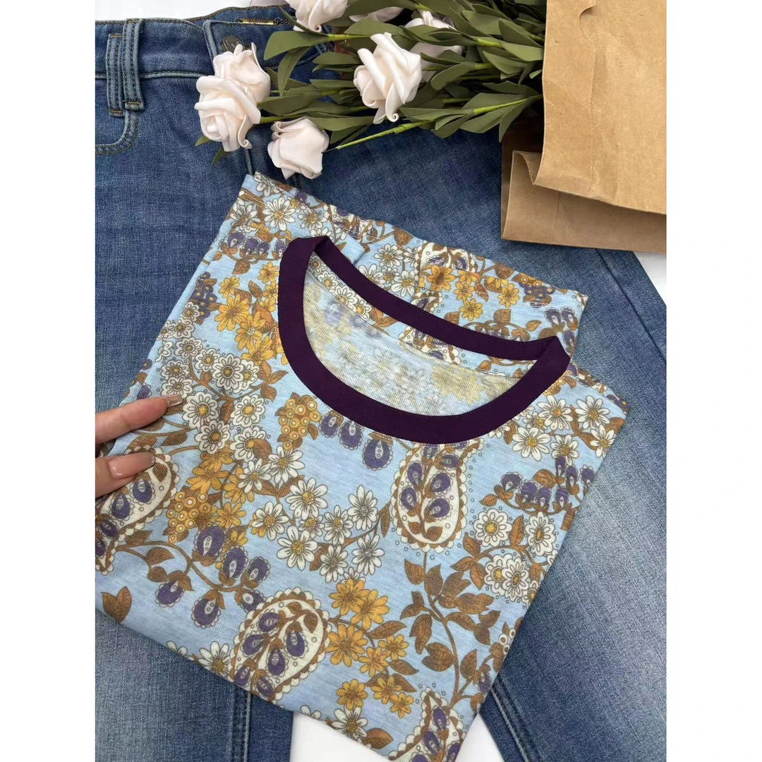 （腰果花）静静家超洋气轻奢洋气轻薄显瘦上衣 新选f1384 J6020