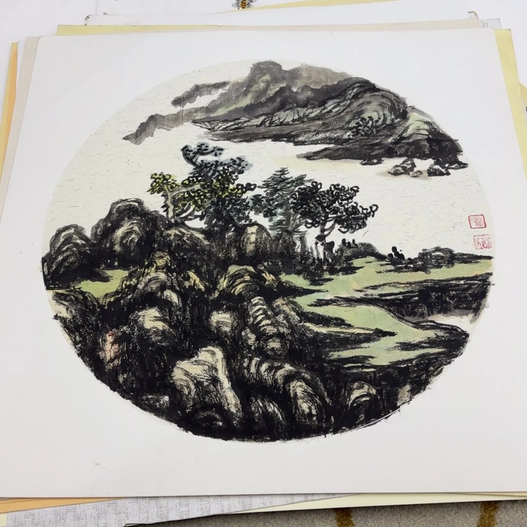国画50-50斗方卡纸童