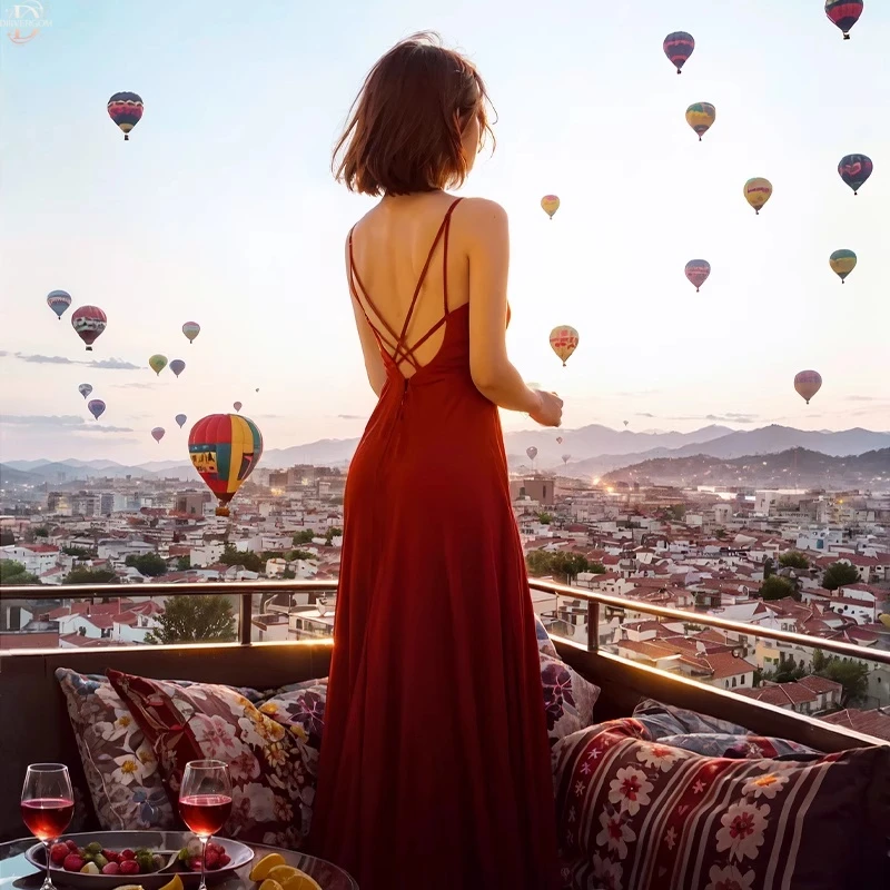 纯欲慵懒风女装连衣裙海边度假风高级感沙滩裙女超仙绝美露背长裙