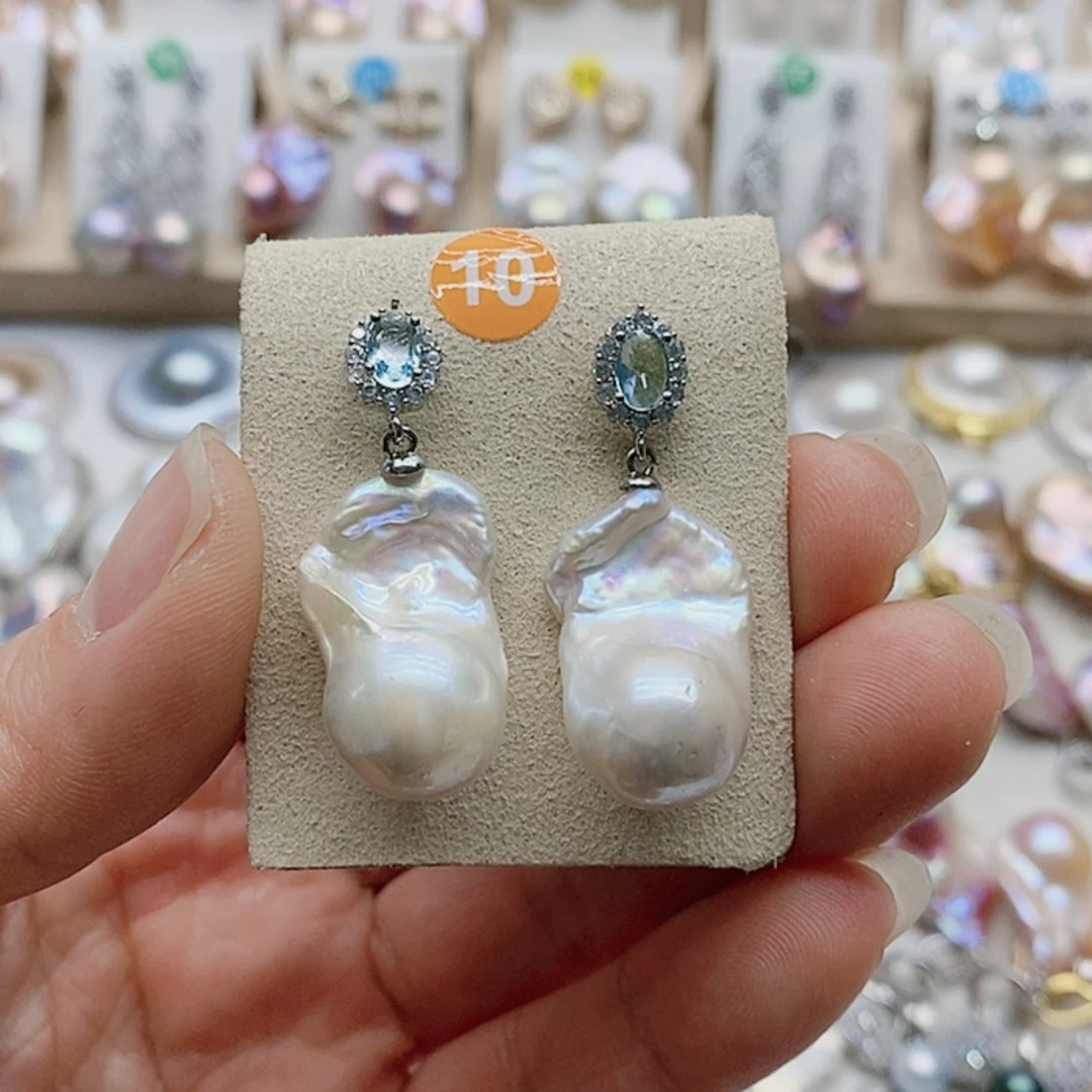 【闪购商品】淡水珍珠耳饰银S925镶嵌