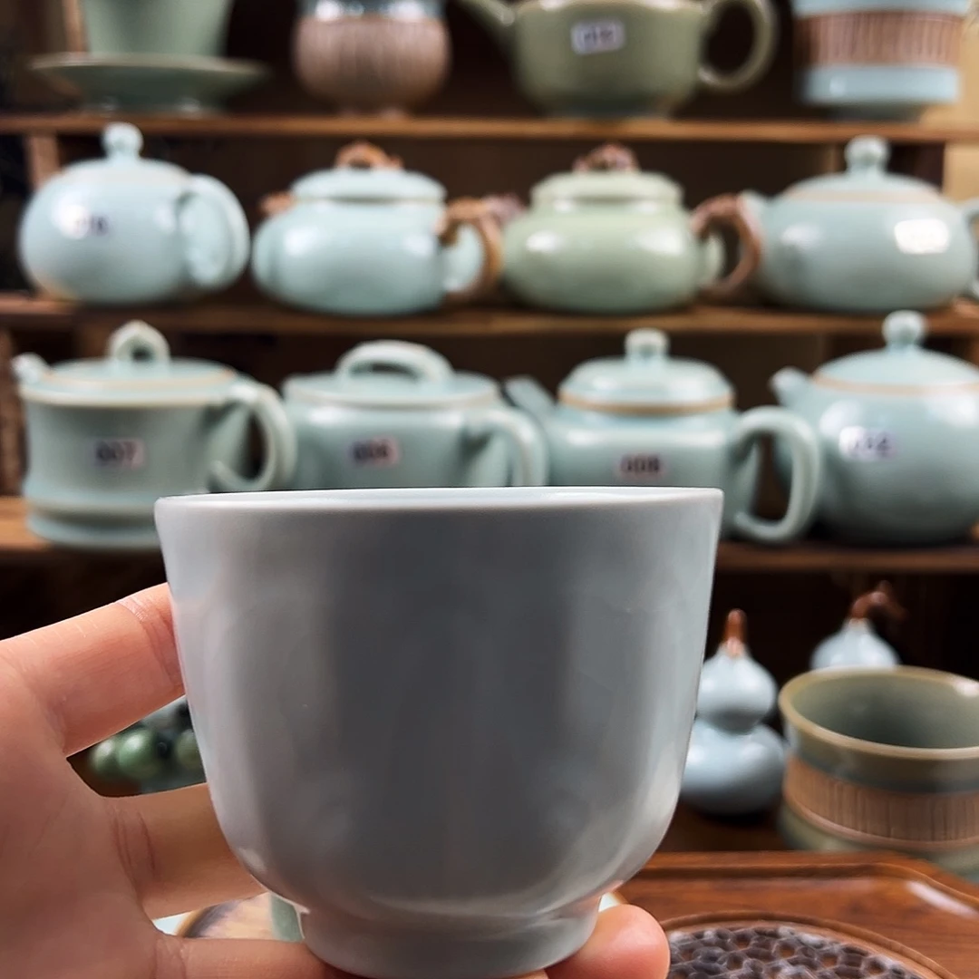 仿古月白微瑕捡漏孤品