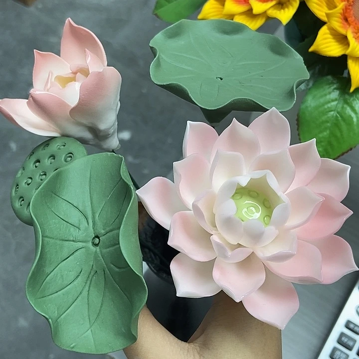 陶瓷纯手工捏花设计