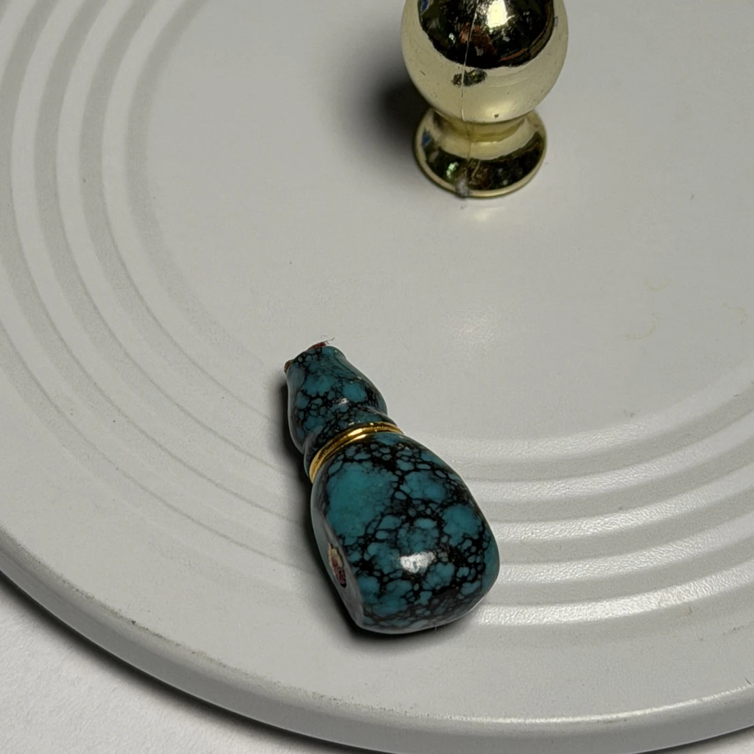 绿松石网花三通 18k 金腰带 9.4*7.8*21.5mm