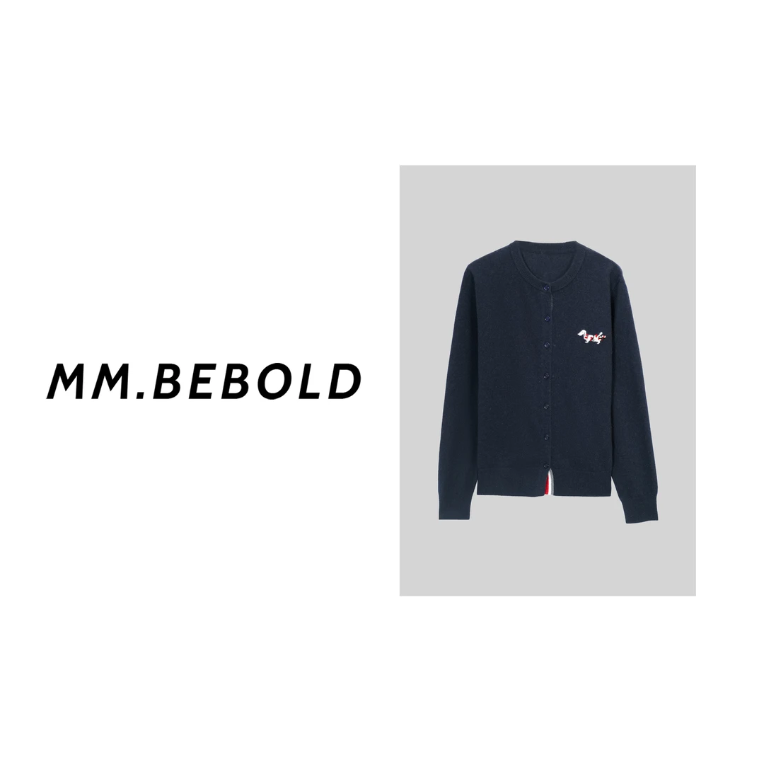 【妙姐精选】月泉 趣味腊肠狗圆领开衫ZH858226