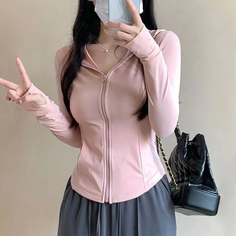 防晒衣女夏新款紧身冰丝透气防紫外线修身防晒服外套紧身防晒衣女