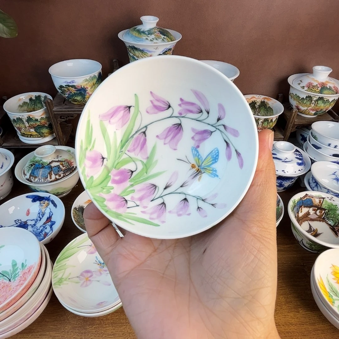 忠意日釉下彩蝶恋花