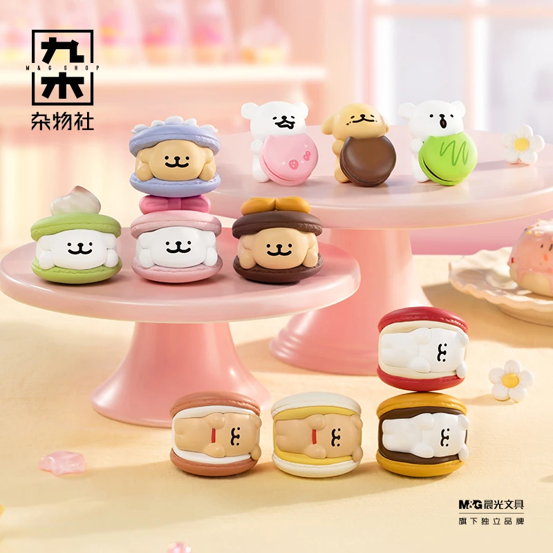 九木杂物社线条小狗甜品屋系列小狗头萌粒盲盒可爱mini摆件送女友