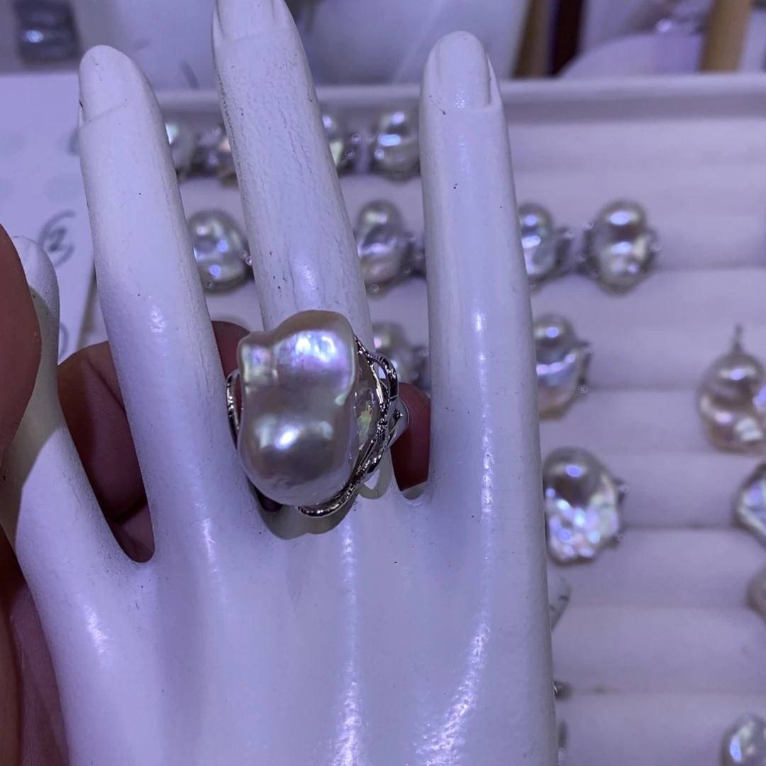 ****️戒指淡水珍珠未镶嵌