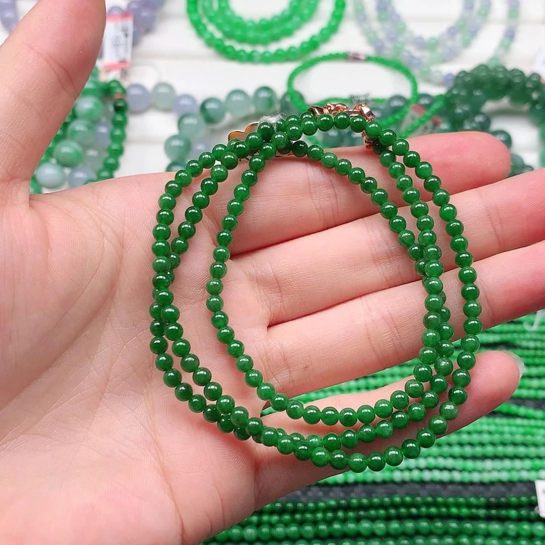 翡翠未镶嵌项链项链