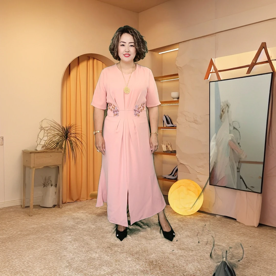 气质优雅婚宴连衣裙轻奢设计高档洋气长款礼服