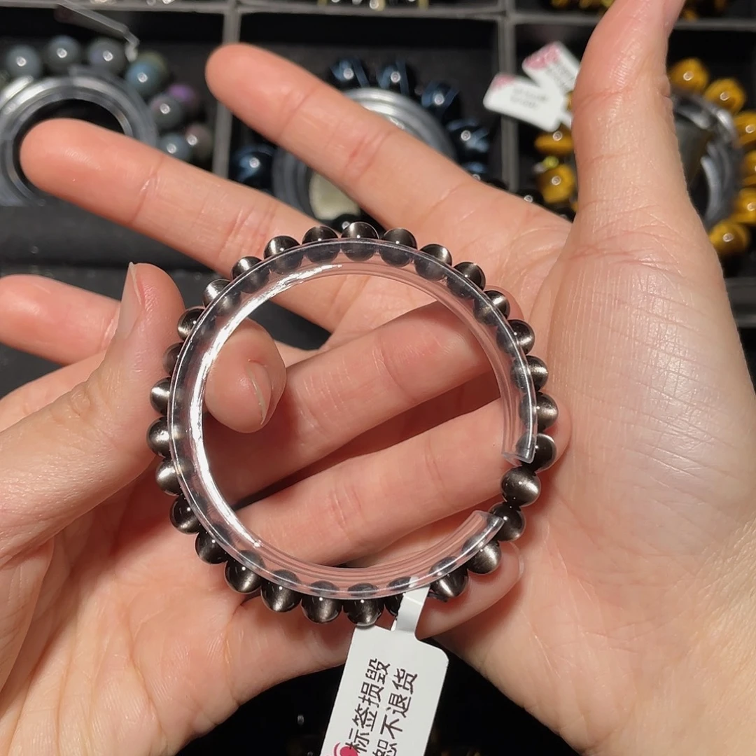 黑曜岩未镶嵌手链