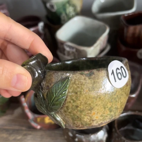 金***儿碗手工手捏咖啡杯碗盘壶承