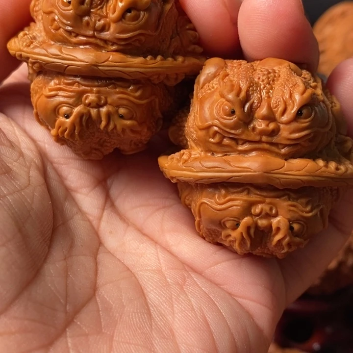 欢***喜文玩核桃把件金蟾