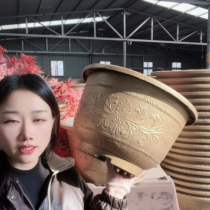 圆形40花盆4个有孔