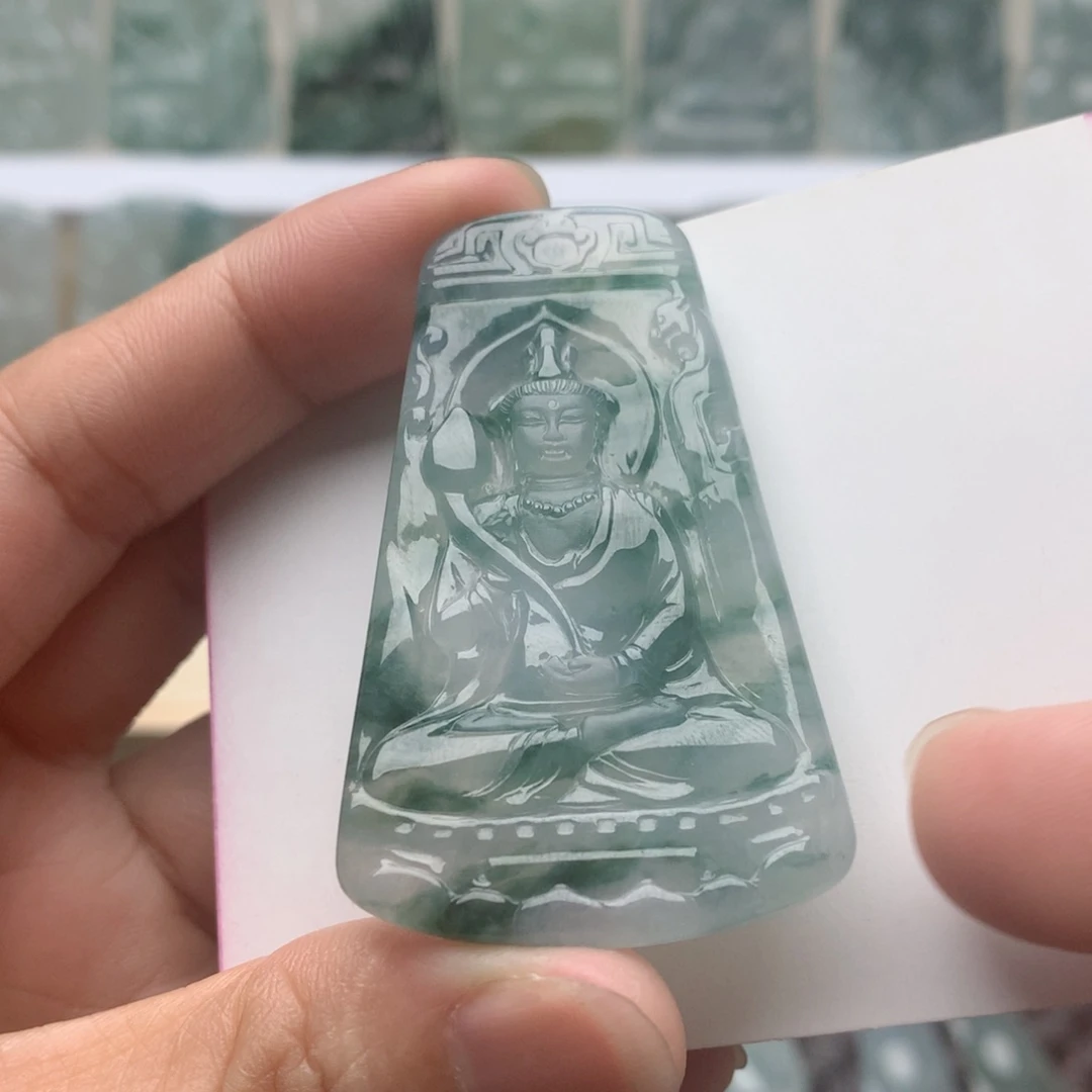 翡翠未镶嵌吊坠(不含链)观音