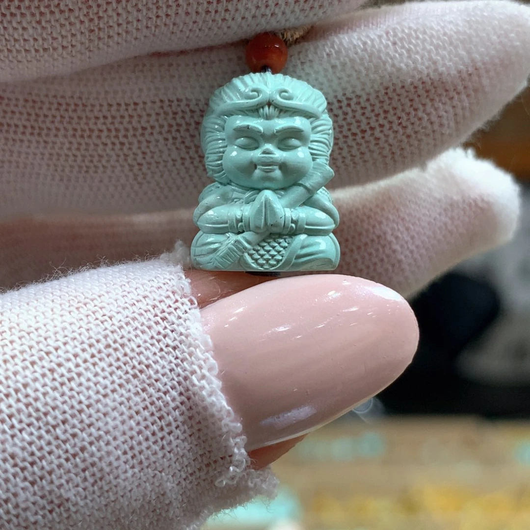 绿松石未镶嵌挂件