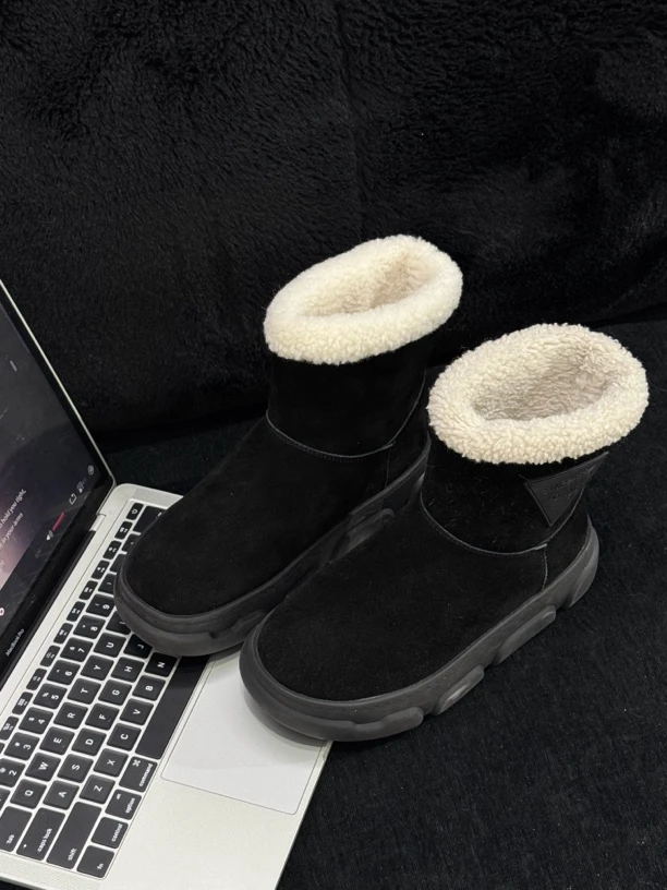 SUSU 百搭舒适雪地靴女加绒雪地鞋 61253-2 外