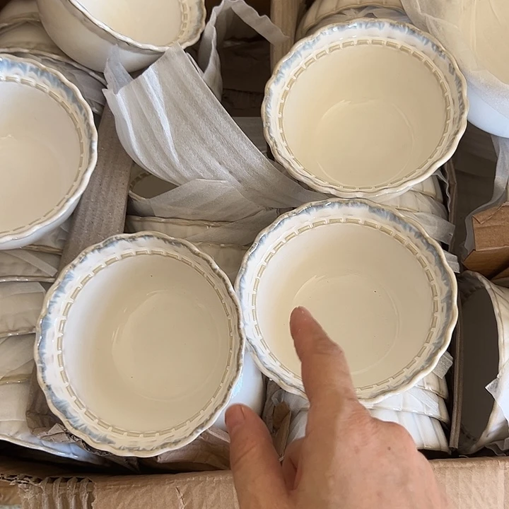 瓷片商品默认瑕疵商品烟蓝泥饭碗6和义务