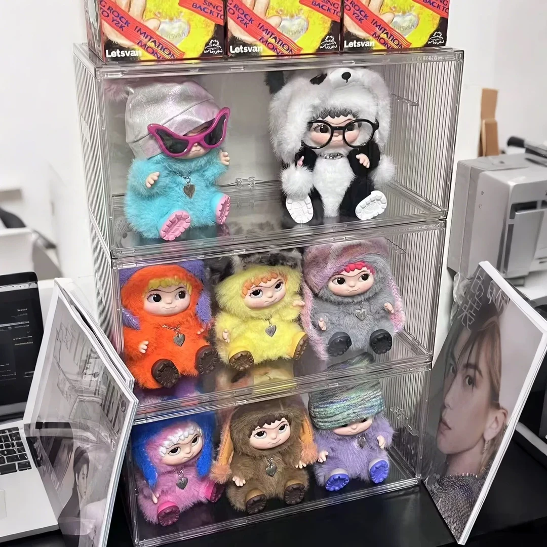 WAKUKU储物专用收纳盒展示柜泡泡玛特手办透明防尘手办展示柜