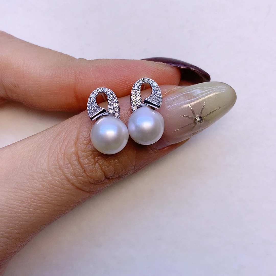 【闪购商品】银S925镶嵌耳饰淡水珍珠