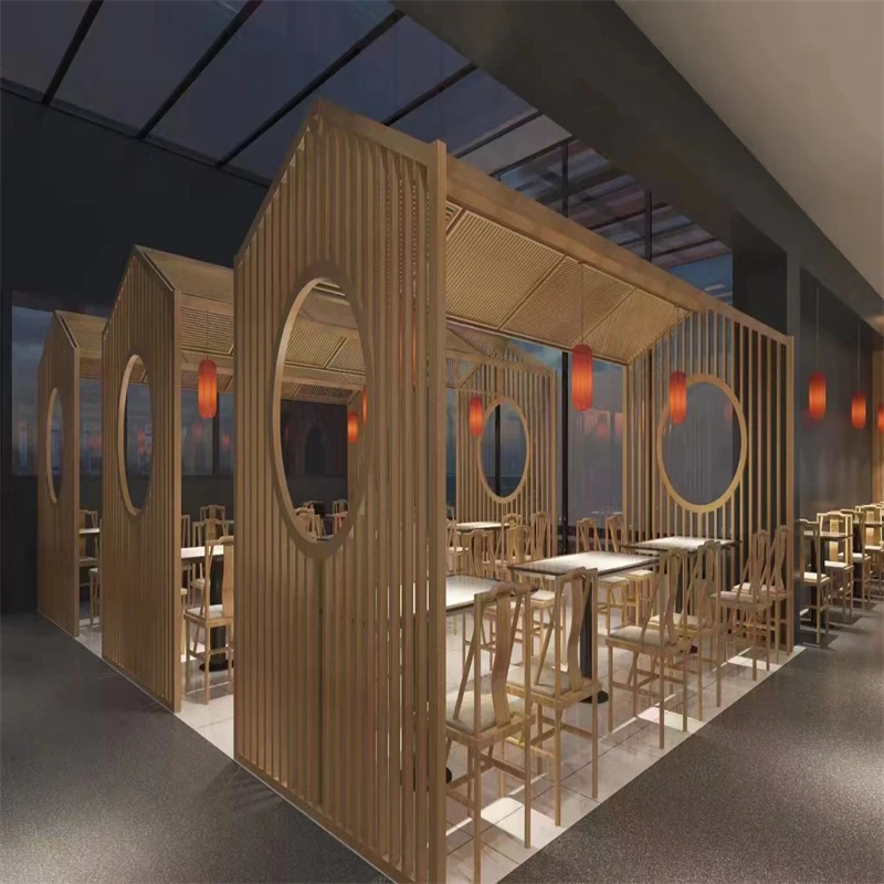 全铝合金材质耐腐中式镂空铝屏风隔断定制包设计安装