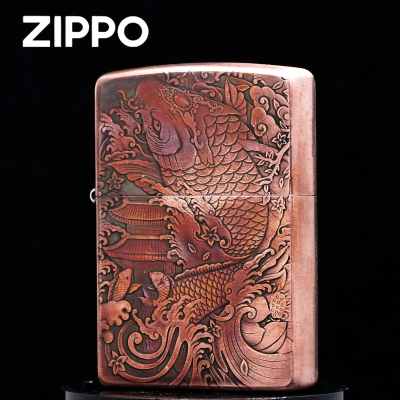 ZIPPO打火机正品/紫铜鱼跃龙门-DY9920FD【佳佳】