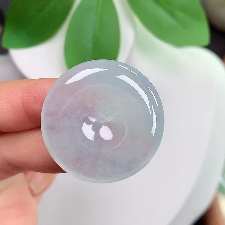 咩***苏翡翠未镶嵌颈饰平安扣 29.6x5.7mm