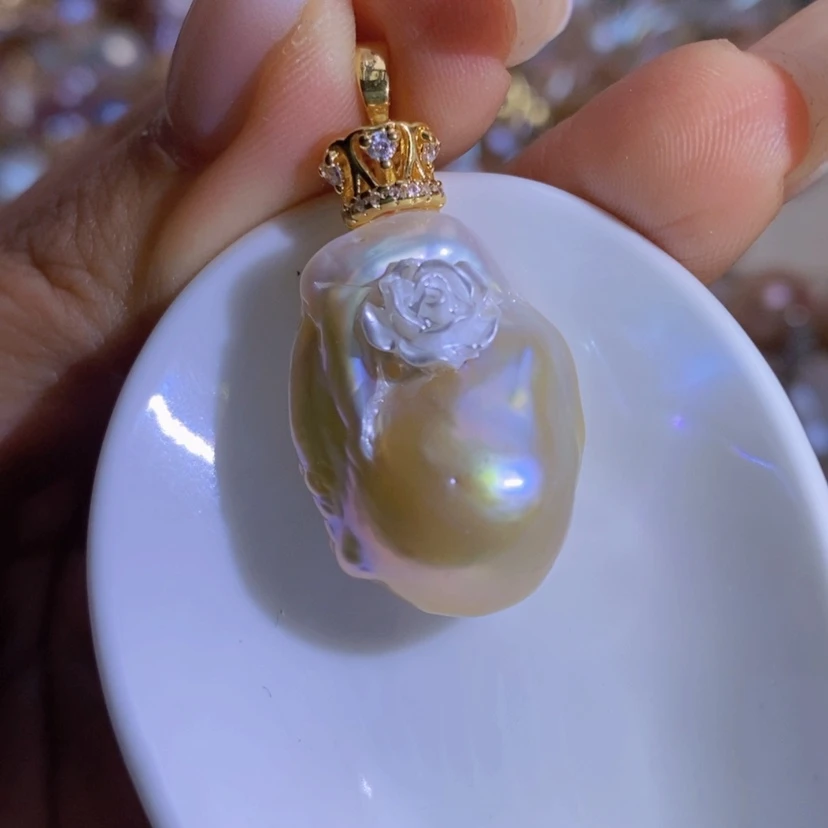 【闪购商品】淡水珍珠天然珍珠（微瑕）合金