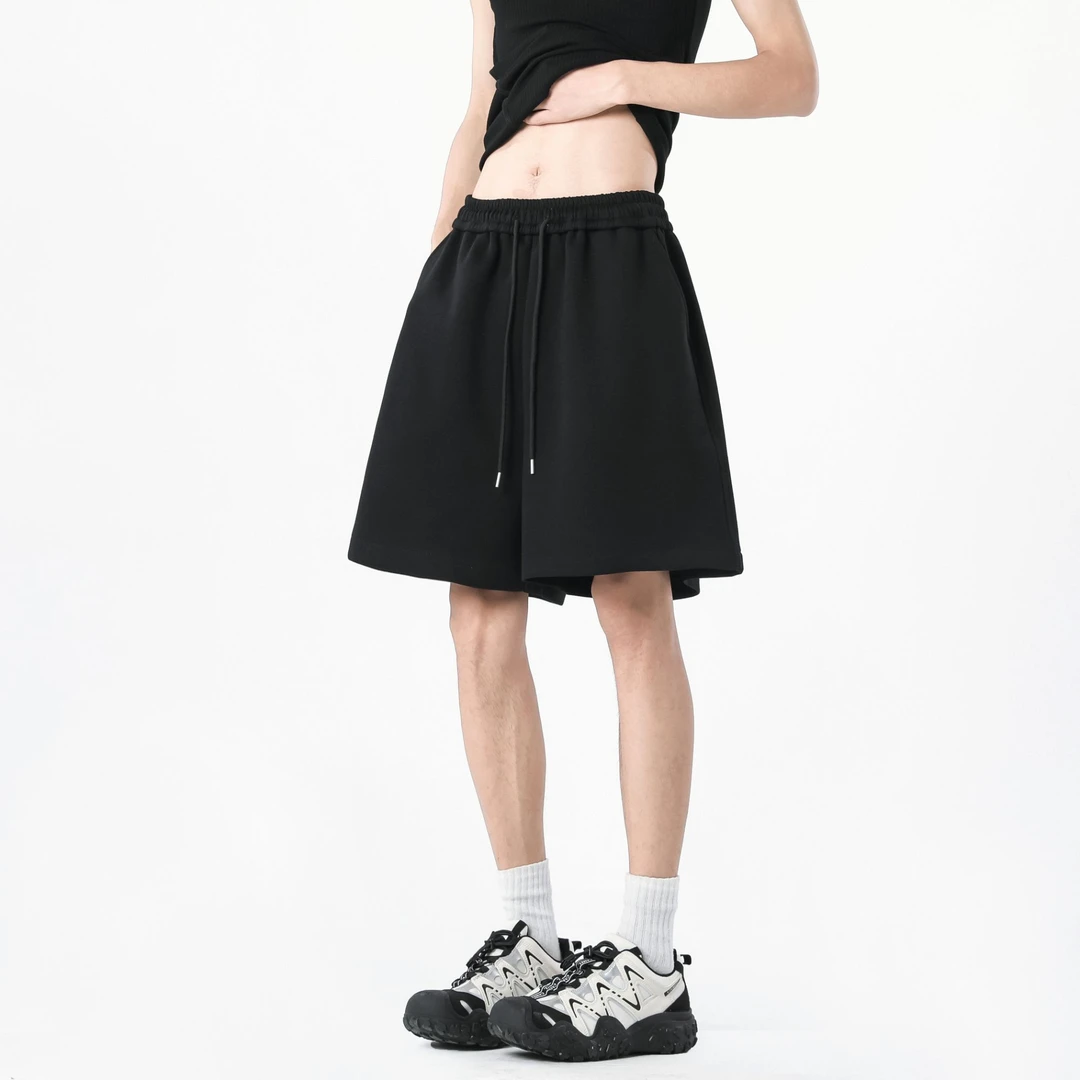 NNEFC夏季美式男女运动潮牌纯色五分短裤简约宽松休闲舒适百搭