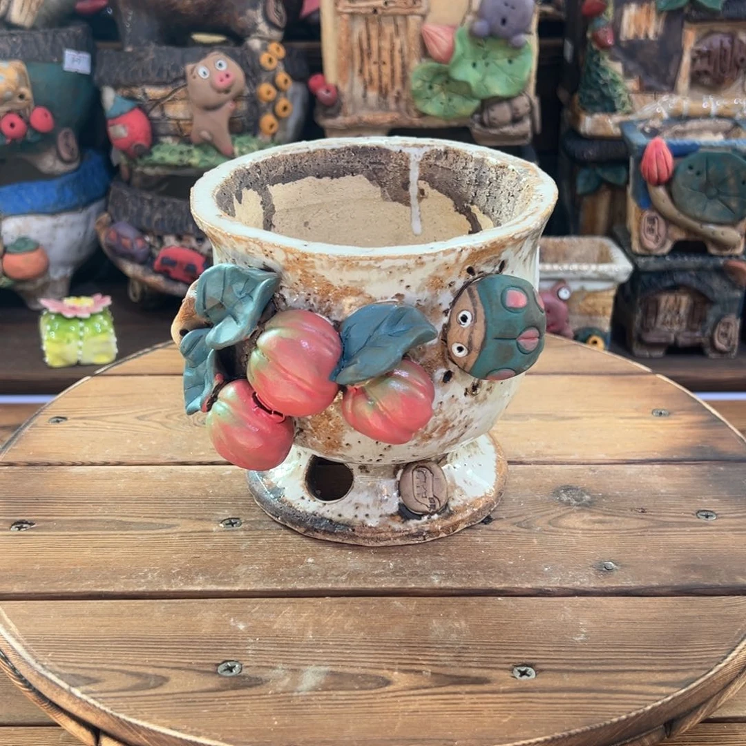 红陶嘻哈多肉花盆