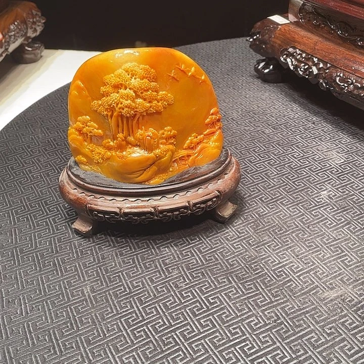 行***知寿山石山水画欣赏